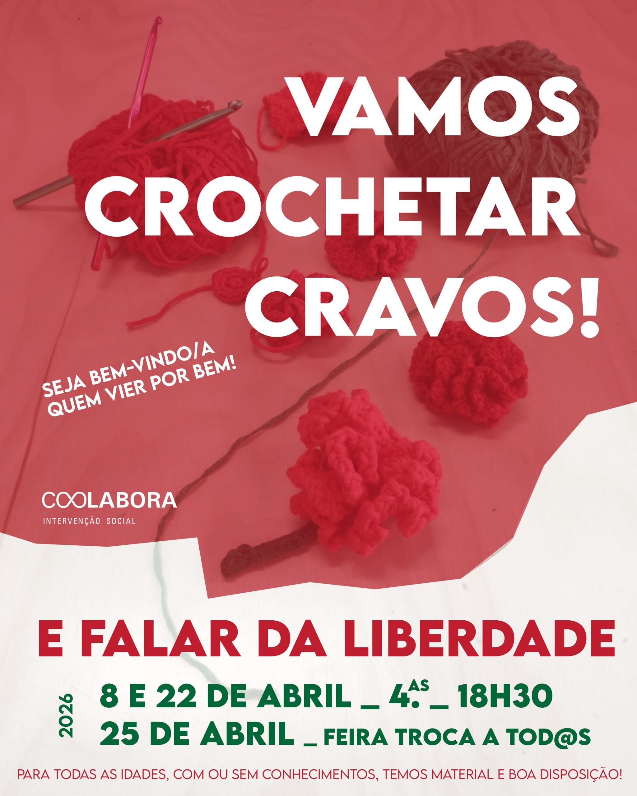 Abril é mês de crochetar cravos
