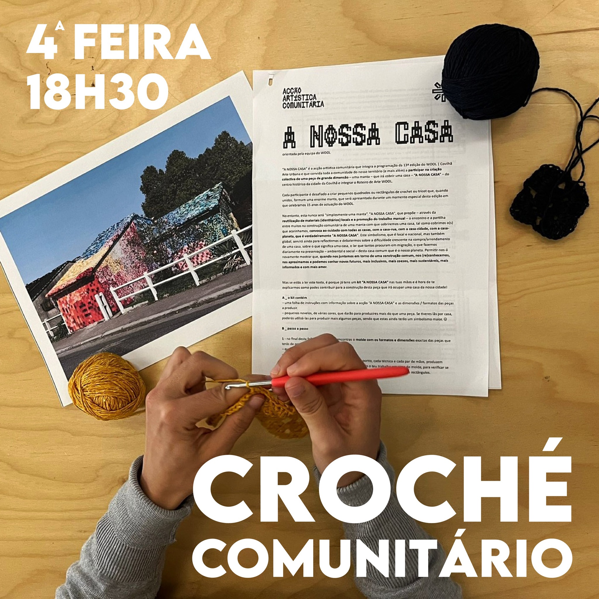 O croché e a arte urbana encontram-se